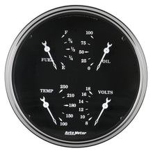 Auto Meter Gauge Quad 5in 0E - 90F Electric Old Tyme Black Universal | 1719 - JDMuscleVolt Gaugesatm1719