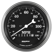 Auto Meter Gauge Speedometer 3 3/8in 120mph Electric Prog. w/ Wheel Odo Old Tyme Black Universal | 1779 - JDMuscleMulti Gaugesatm1779