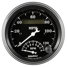 Auto Meter Gauge Tach/Speedo 3 3/8in 120mph & 8k RPM Elec. Program. Old Tyme Black Universal | 1781 - JDMuscleMulti Gaugesatm1781