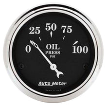 Autometer 2 1/16in 100PSI Old Tyme Black Electric Oil Pressure Gauge Universal | 1727 - JDMusclePressure Gaugesatm1727