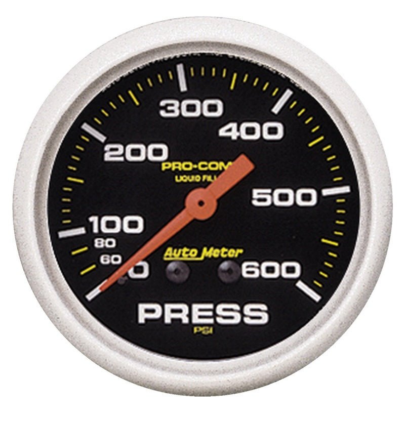 Autometer 2 - 5/8in Pro - Comp Liquid Filled Mechanical 600 PSI Pressure Gauge Universal | 5425 - JDMusclePressure Gaugesatm5425