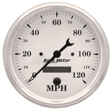 Autometer 5 inch 120mph Electric Programable w/ LCD ODO Old Tyme Speedometer White Universal | 1689 - JDMuscleMulti Gaugesatm1689