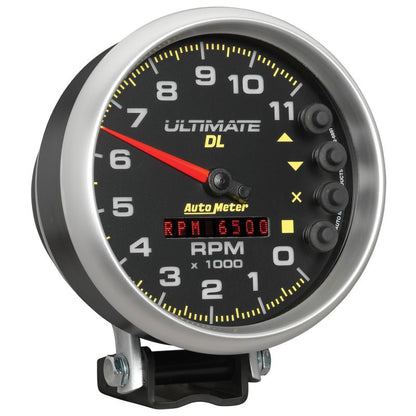 Autometer 5 inch Ultimate DL Playback Tachometer 11000 RPM Black Universal | 6897 - JDMuscleTachometersatm6897