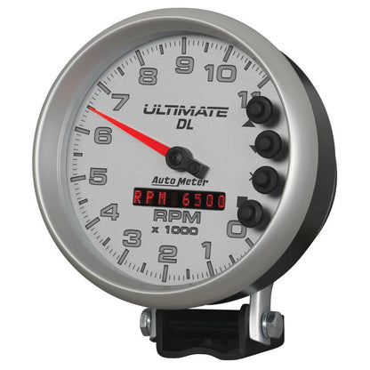 Autometer 5 inch Ultimate DL Playback Tachometer 11000 RPM Silver Universal | 6895 - JDMuscleTachometersatm6895