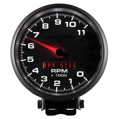 Autometer 5 inch Ultimate DL Playback Tachometer 11000 RPM Silver Universal | 6895 - JDMuscleTachometersatm6895