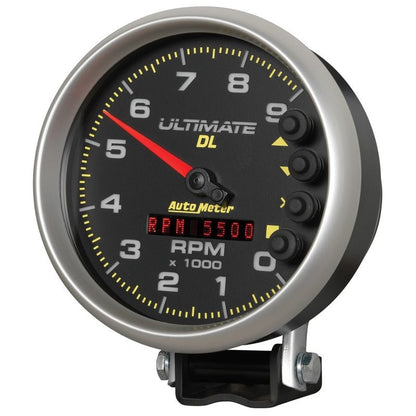 Autometer 5 inch Ultimate DL Playback Tachometer 9000 RPM Black Universal | 6896 - JDMuscleTachometersatm6896