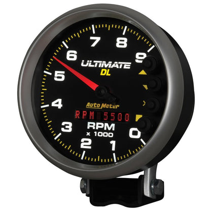 Autometer 5 inch Ultimate DL Playback Tachometer 9000 RPM Black Universal | 6896 - JDMuscleTachometersatm6896