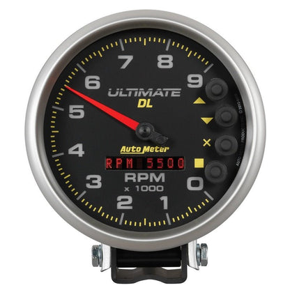 Autometer 5 inch Ultimate DL Playback Tachometer 9000 RPM Black Universal | 6896 - JDMuscleTachometersatm6896