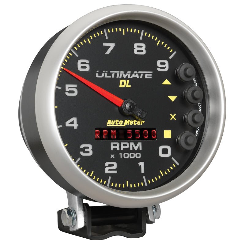 Autometer 5 inch Ultimate DL Playback Tachometer 9000 RPM Black Universal | 6896 - JDMuscleTachometersatm6896