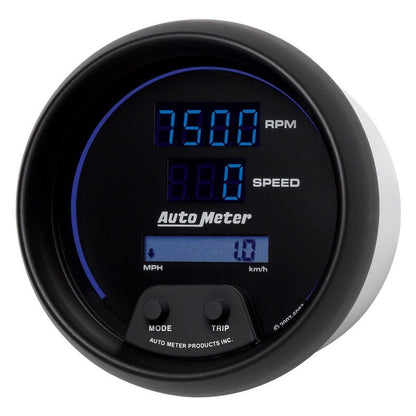 Autometer 85.7mm Black Digital 8000rpm/160mph or 260kmph Electric Tachometer/Speedometer Combo Universal | 6987 - JDMuscleMulti Gaugesatm6987