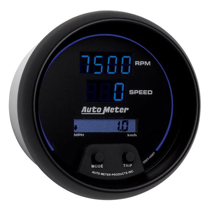 Autometer 85.7mm Black Digital 8000rpm/160mph or 260kmph Electric Tachometer/Speedometer Combo Universal | 6987 - JDMuscleMulti Gaugesatm6987