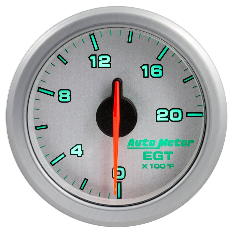Autometer Airdrive 2 - 1/16in EGT Gauge 0 - 2000 Degrees F Silver Universal | 9145 - UL - JDMuscleEGT Gaugesatm9145-UL