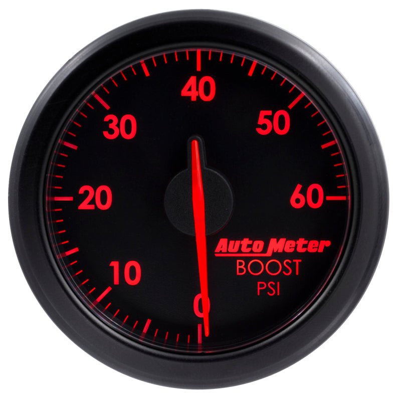 Autometer Airdrive 2 - 1/6in Boost Gauge 0 - 60 PSI Black Universal | 9160 - T - JDMuscleBoost Gaugesatm9160-T