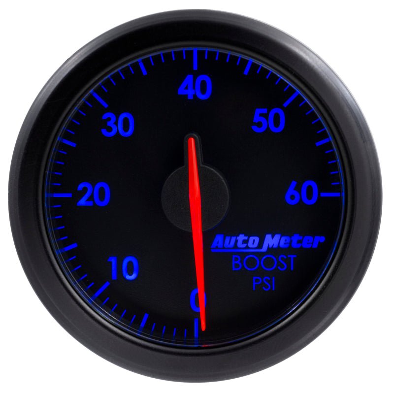 Autometer Airdrive 2 - 1/6in Boost Gauge 0 - 60 PSI Black Universal | 9160 - T - JDMuscleBoost Gaugesatm9160-T