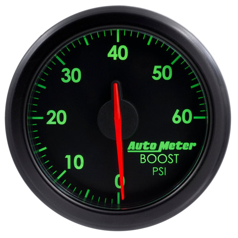 Autometer Airdrive 2 - 1/6in Boost Gauge 0 - 60 PSI Black Universal | 9160 - T - JDMuscleBoost Gaugesatm9160-T
