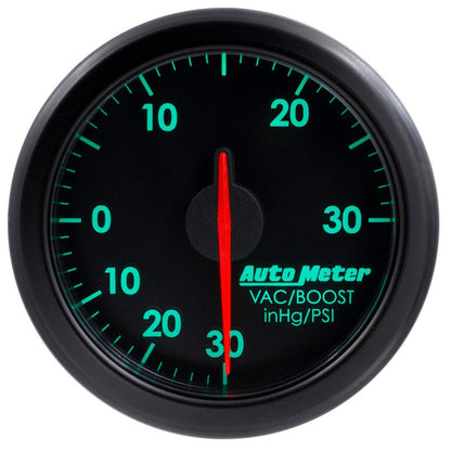 Autometer Airdrive 2 - 1/6in Boost/Vac Gauge 30in HG/30 PSI Black Universal | 9159 - T - JDMuscleBoost Gaugesatm9159-T
