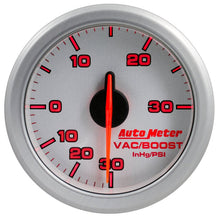Autometer Airdrive 2 - 1/6in Boost/Vac Gauge 30in HG/30 PSI Silver Universal | 9159 - UL - JDMuscleBoost Gaugesatm9159-UL
