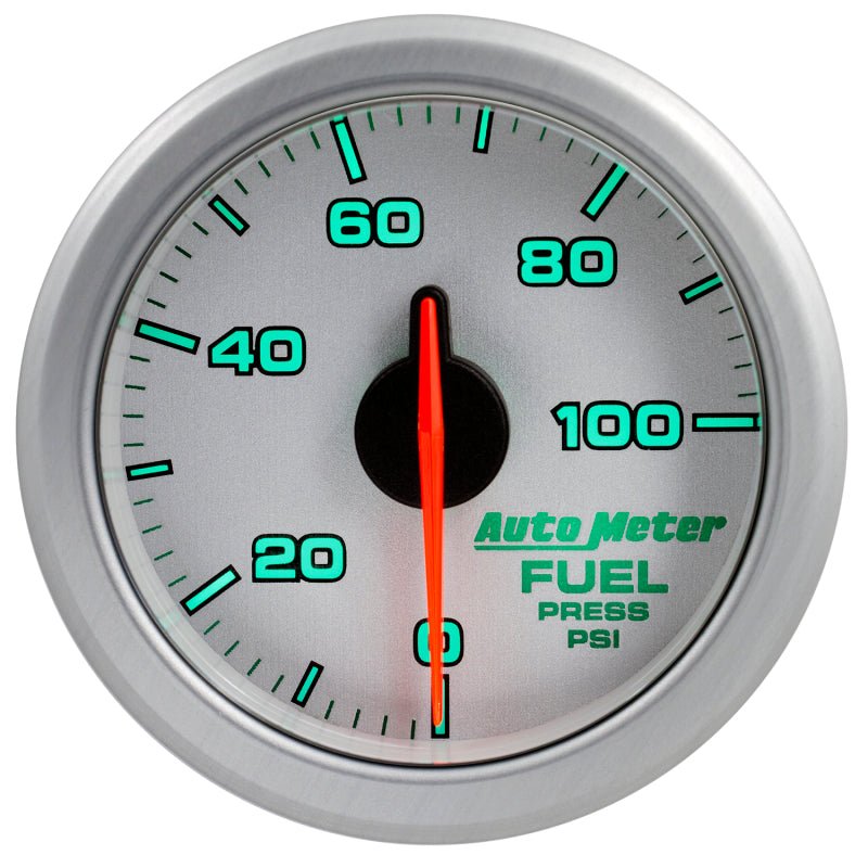 Autometer Airdrive 2 - 1/6in Fuel Pressure Gauge 0 - 100 PSI Silver Universal | 9171 - UL - JDMuscleFuel Pressure Regulator Gaugesatm9171-UL