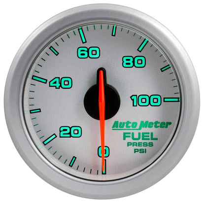 Autometer Airdrive 2 - 1/6in Fuel Pressure Gauge 0 - 100 PSI Silver Universal | 9171 - UL - JDMuscleFuel Pressure Regulator Gaugesatm9171-UL