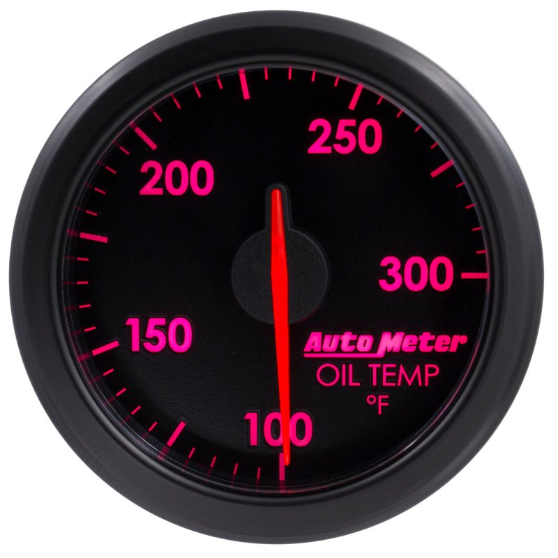 Autometer Airdrive 2 - 1/6in Oil Temp Gauge 100 - 300 Degrees F Black Universal | 9140 - T - JDMuscleTemperature Gaugesatm9140-T