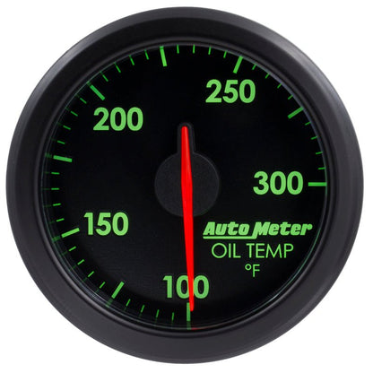 Autometer Airdrive 2 - 1/6in Oil Temp Gauge 100 - 300 Degrees F Black Universal | 9140 - T - JDMuscleTemperature Gaugesatm9140-T