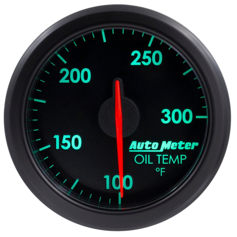 Autometer Airdrive 2 - 1/6in Oil Temp Gauge 100 - 300 Degrees F Black Universal | 9140 - T - JDMuscleTemperature Gaugesatm9140-T