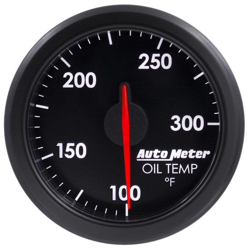 Autometer Airdrive 2 - 1/6in Oil Temp Gauge 100 - 300 Degrees F Black Universal | 9140 - T - JDMuscleTemperature Gaugesatm9140-T