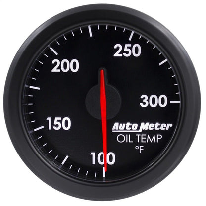 Autometer Airdrive 2 - 1/6in Oil Temp Gauge 100 - 300 Degrees F Black Universal | 9140 - T - JDMuscleTemperature Gaugesatm9140-T