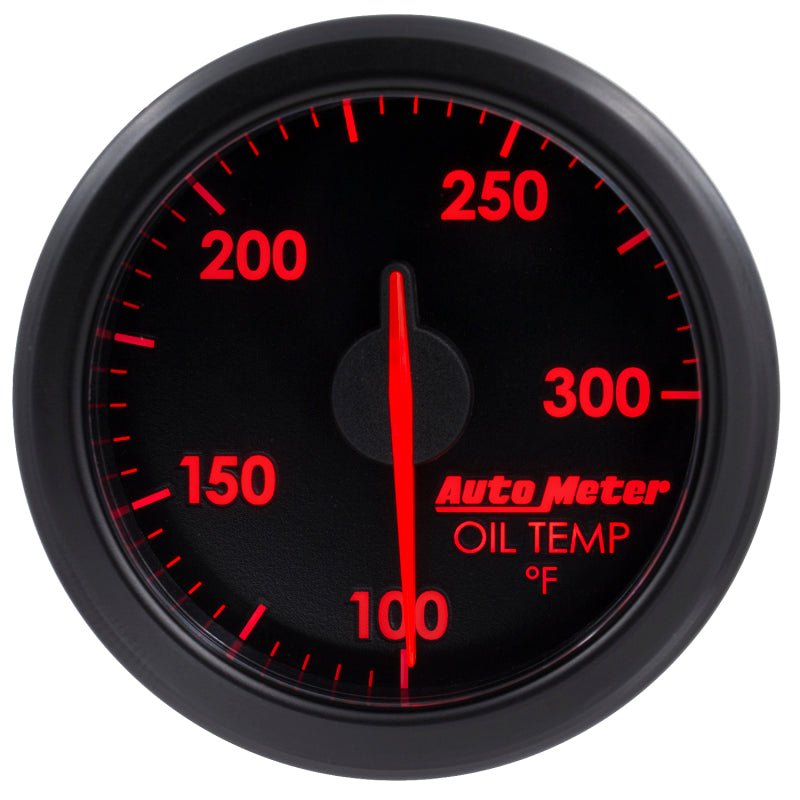 Autometer Airdrive 2 - 1/6in Oil Temp Gauge 100 - 300 Degrees F Black Universal | 9140 - T - JDMuscleTemperature Gaugesatm9140-T