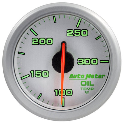 Autometer Airdrive 2 - 1/6in Oil Temp Gauge 100 - 300 Degrees F Silver Universal | 9140 - UL - JDMuscleTemperature Gaugesatm9140-UL