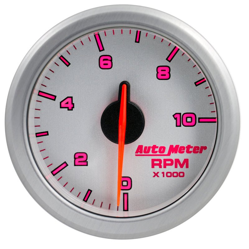 Autometer Airdrive 2 - 1/6in Tachometer Gauge 0 - 10K RMP Silver Universal | 9197 - UL - JDMuscleTachometersatm9197-UL