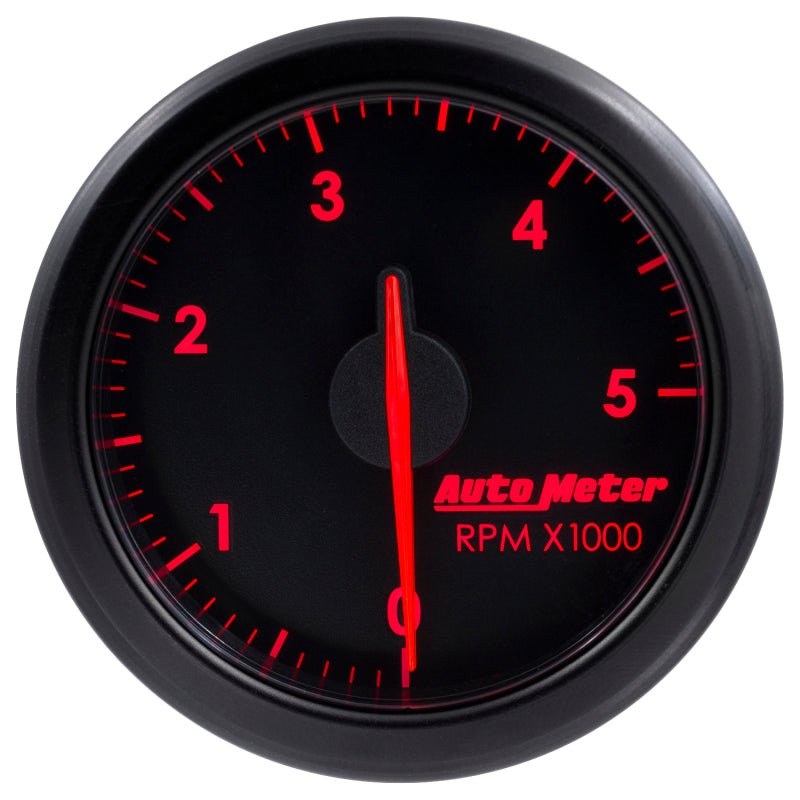 Autometer Airdrive 2 - 1/6in Tachometer Gauge 0 - 5K RPM Black Universal | 9198 - T - JDMuscleTachometersatm9198-T