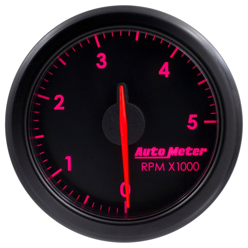 Autometer Airdrive 2 - 1/6in Tachometer Gauge 0 - 5K RPM Black Universal | 9198 - T - JDMuscleTachometersatm9198-T
