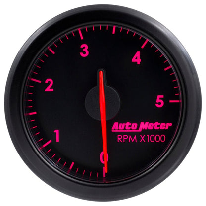 Autometer Airdrive 2 - 1/6in Tachometer Gauge 0 - 5K RPM Black Universal | 9198 - T - JDMuscleTachometersatm9198-T