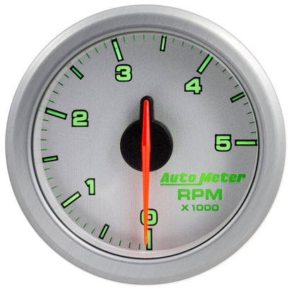 Autometer Airdrive 2 - 1/6in Tachometer Gauge 0 - 5K RPM Silver Universal | 9198 - UL - JDMuscleTachometersatm9198-UL