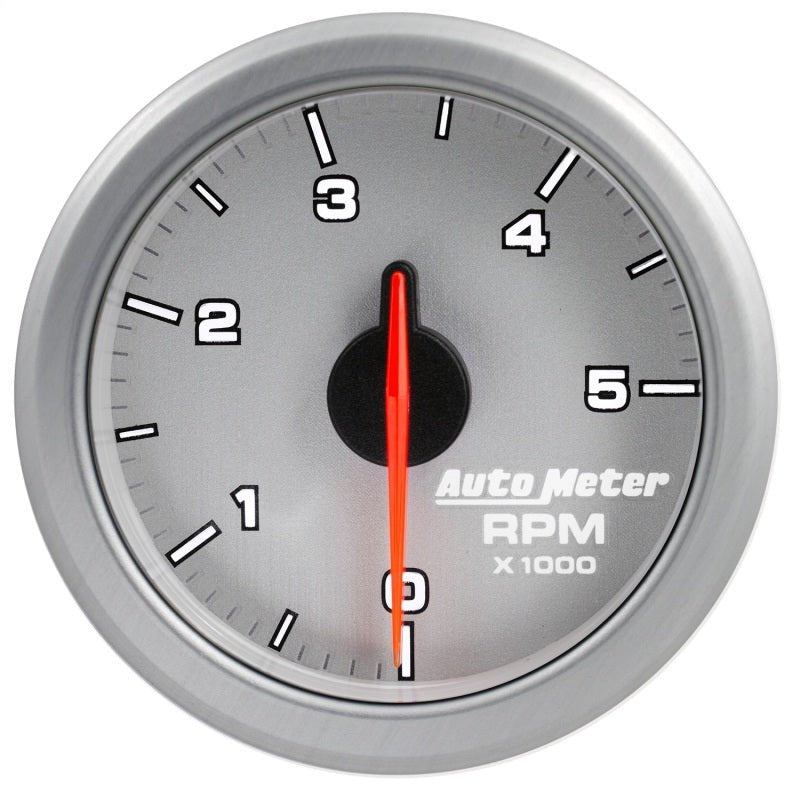 Autometer Airdrive 2 - 1/6in Tachometer Gauge 0 - 5K RPM Silver Universal | 9198 - UL - JDMuscleTachometersatm9198-UL