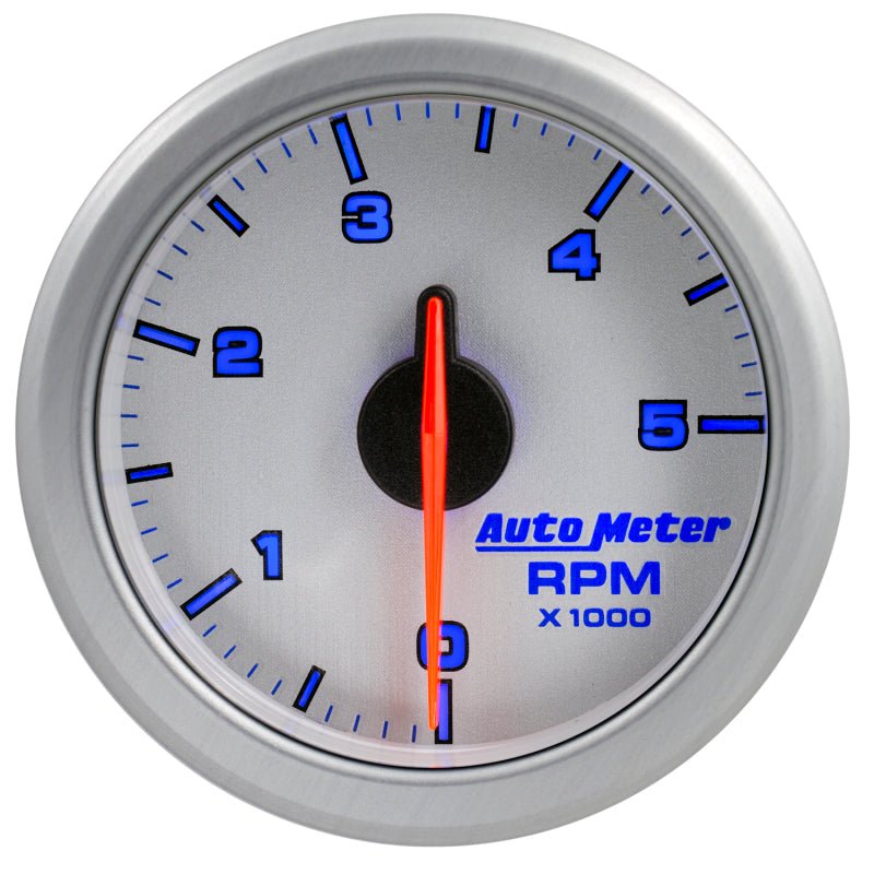 Autometer Airdrive 2 - 1/6in Tachometer Gauge 0 - 5K RPM Silver Universal | 9198 - UL - JDMuscleTachometersatm9198-UL
