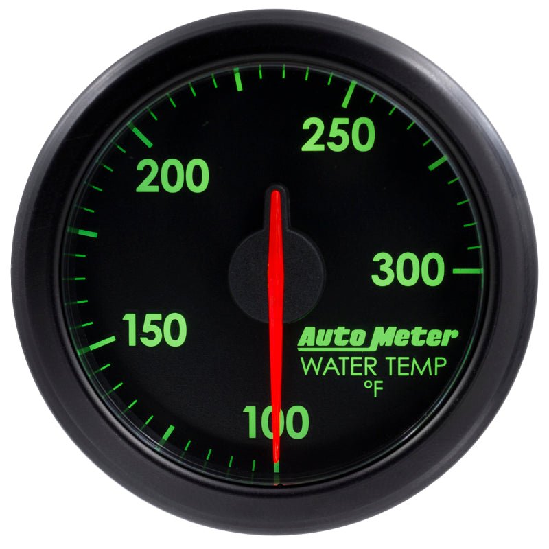 Autometer Airdrive 2 - 1/6in Water Temperature Gauge 100 - 300 Degrees F Black Universal | 9154 - T - JDMuscleTemperature Gaugesatm9154-T