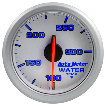 Autometer Airdrive 2 - 1/6in Water Temperature Gauge 100 - 300 Degrees F Silver Universal | 9154 - UL - JDMuscleTemperature Gaugesatm9154-UL