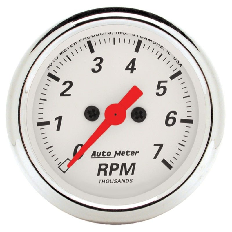 Autometer Arctic White 2 - 1/16in 7k RPM In - Dash Tachometer Universal | 1397 - JDMuscleTachometersatm1397
