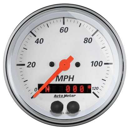 Autometer Arctic White 3 - 3/8in Electric Speedometer with 2 - 1/16in Volt / Water / Oil / Fuel Universal | 1350 - JDMuscleMulti Gaugesatm1350