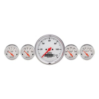 Autometer Arctic White 3 - 3/8in Electric Speedometer with Wheel Odometer/ 2 - 1/16in Oil Pressure Universal | 1340 - JDMuscleMulti Gaugesatm1340