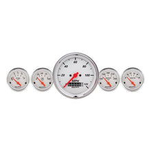Autometer Arctic White 3 - 3/8in Electric Speedometer with Wheel Odometer/ 2 - 1/16in Oil Pressure Universal | 1340 - JDMuscleMulti Gaugesatm1340