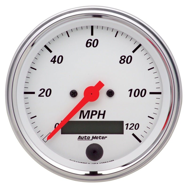 Autometer Arctic White 3 - 3/8in Kit Box w/Elec Speedo Electric Oil Press Water Temp Volt Fuel Level Universal | 1308 - JDMuscleMulti Gaugesatm1308