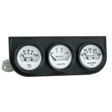 Autometer AutoGage Analog Console Oil/Water Temp/Volt 2in Gauges White Dial Black Bezel Universal | 2324 - JDMuscleMulti Gaugesatm2324