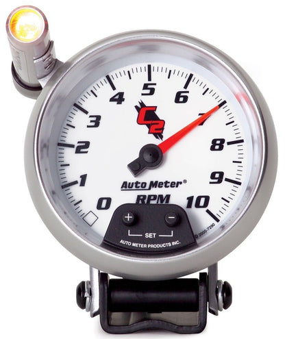 Autometer C2 3 3/4 inch 10000RPM In - Dash Tachometer w/ Ext. Quick - Lite Universal | 7290 - JDMuscleTachometersatm7290