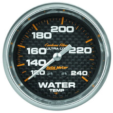 Autometer Carbon Fiber 2 - 5/8in 120 - 240 Deg F Mechanical Water Temperature Gauge Universal | 4832 - JDMuscleTemperature Gaugesatm4832