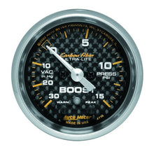 Autometer Carbon Fiber 52mm 15 PSI Electronic Boost Gauge Universal | 4776 - JDMuscleBoost Gaugesatm4776