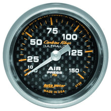 Autometer Carbon Fiber 52mm 150 PSI Mechanical Air Pressure Gauge Universal | 4720 - JDMusclePressure Gaugesatm4720