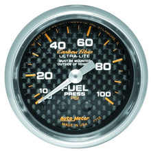 Autometer Carbon Fiber Fuel Pressure Gauge Mechanical 52mm Universal | 4712 - JDMuscleFuel Pressure Regulator Gaugesatm4712